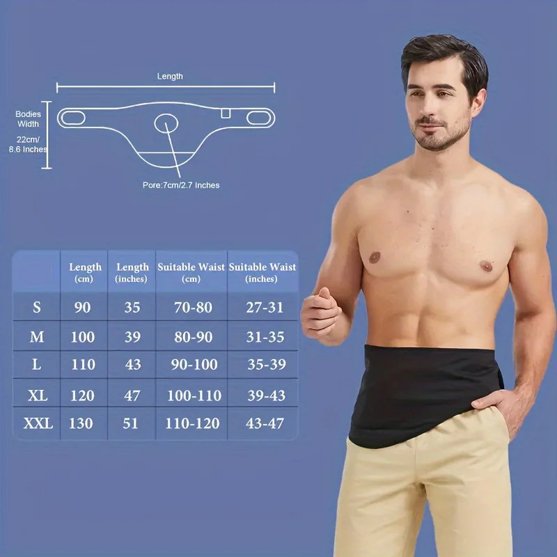 Soft Breathable Ostomy Pouch Cover Belt - Portable Oxford Cloth Unisex Concealed Ostomy Support Wrap for Colostomy Bags