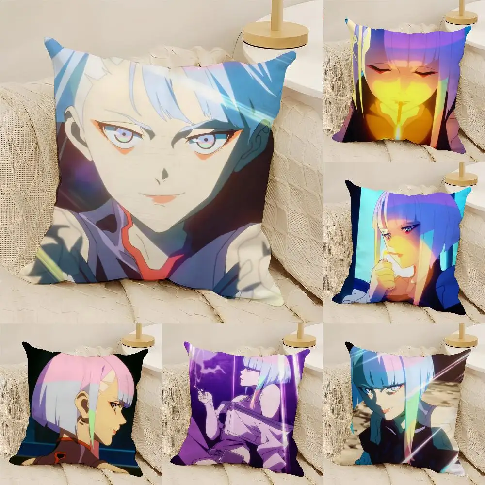 Lucy Cyber wanderer Pillow Case Natural Linen Double-Sided Printing Sofa Home Decor Cushion Cover