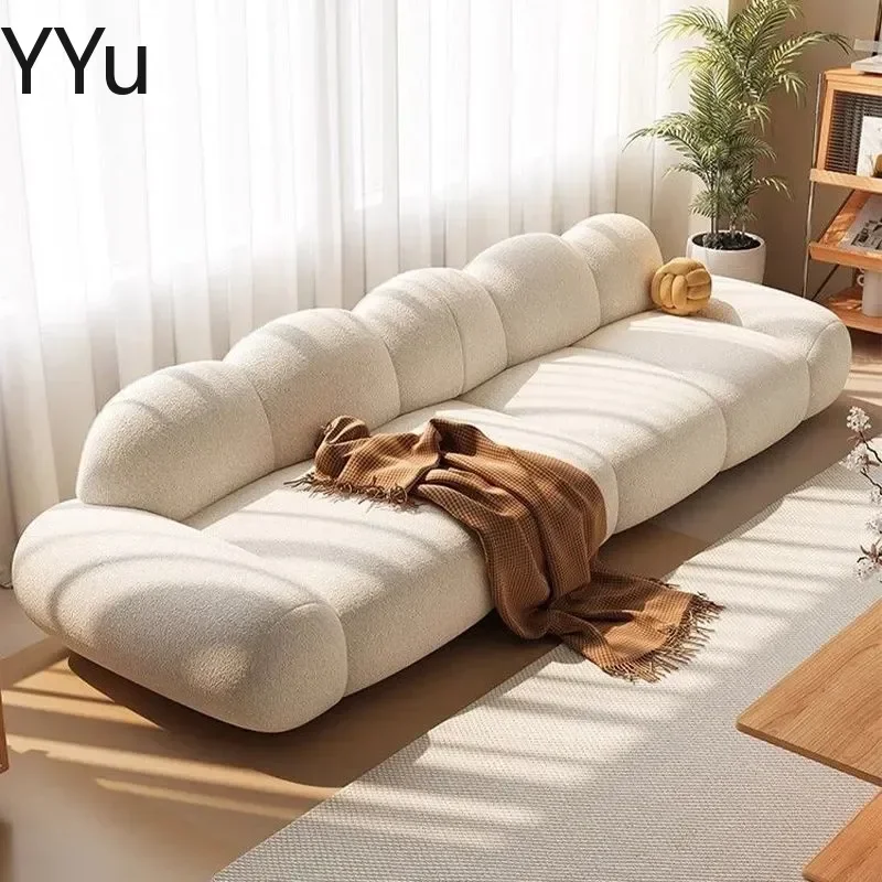 for Petal Sofa Modern Japanese Style Living Room Furniture Solid Wood Straight Three Seater Piano Key Design Couch for Home