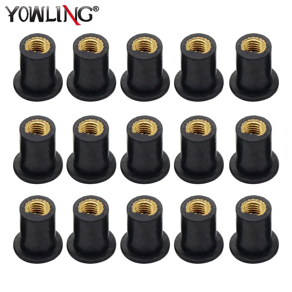 

5MM Motorcycle Accessories Rubber Grommet Rubber Well Nut Metric Windscreen Nuts For Suzuki GSXR 600 750 1000 Hayabusa 1300