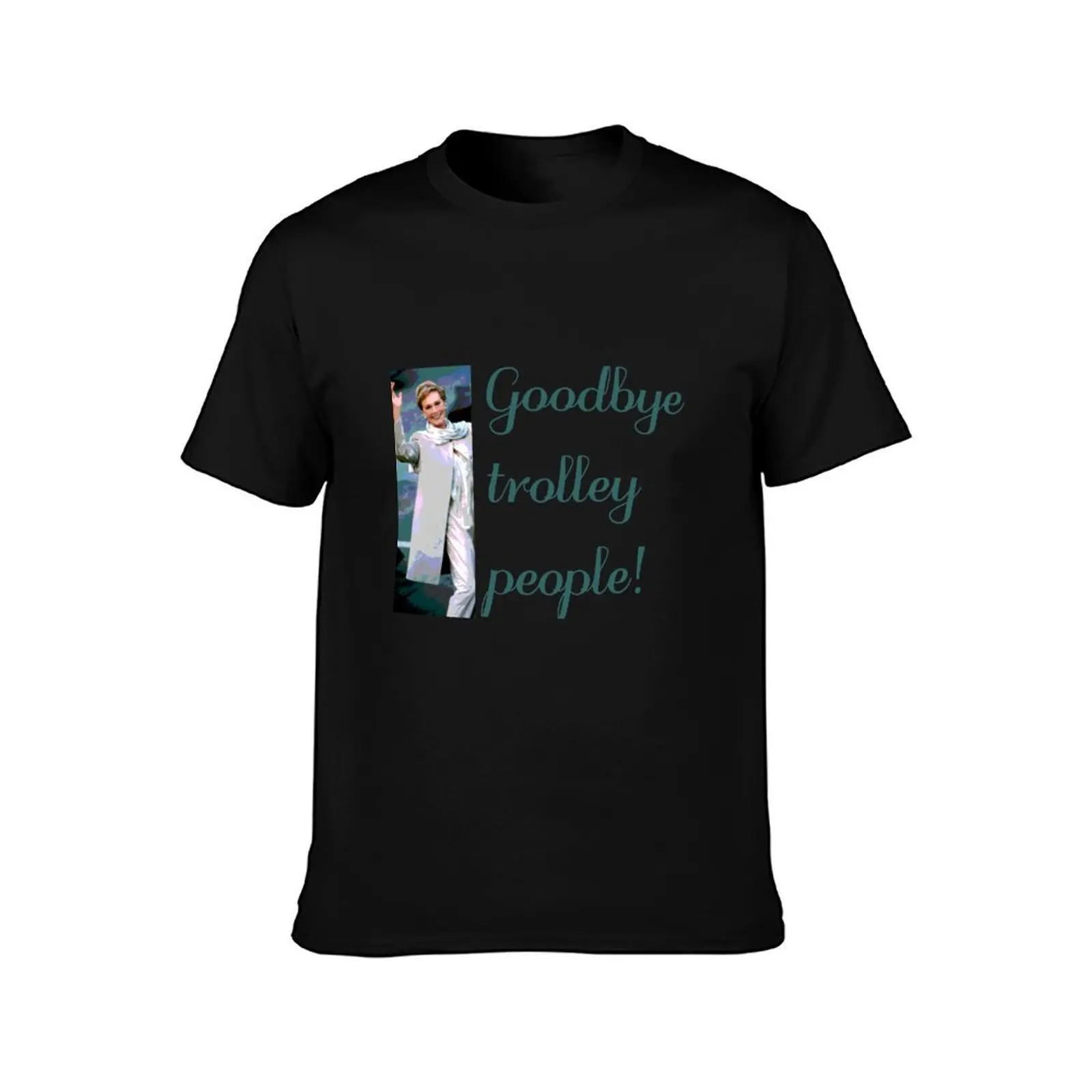 Goodbye trolley people! T-Shirt, Summer Casual Cotton Tee, Oversized Streetwear Tops, Vintage Graphic Print, Unisex Men Women