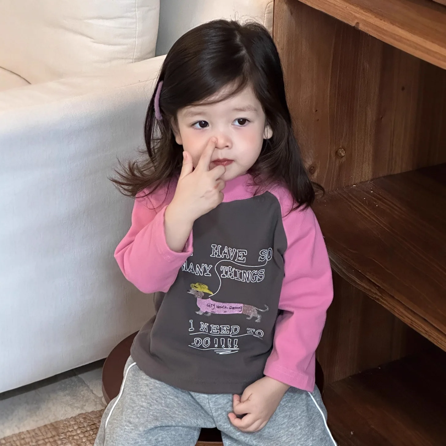 

2025 Autumn Winter Kids Sweatshirts Cartoon Print Thickened Round Neck Raglan Sleeve Warm Pullover Top for Toddler Girls Boys