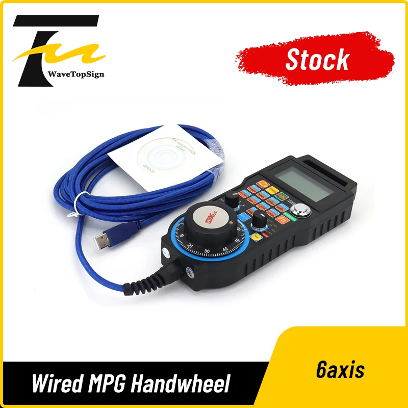 XHC LHB04B 6axis Mach3 Wired MPG Pendant Handwheel CNC Controller For CNC Route Engraving Machine