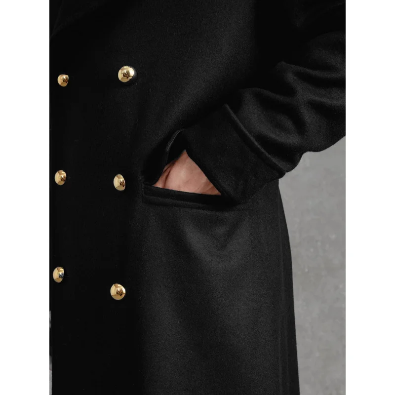 Products in Stock New Men's Coat Autumn and Winter Men's Long Fashion British Style Woolen Coat Coat European Size Men's Clothin