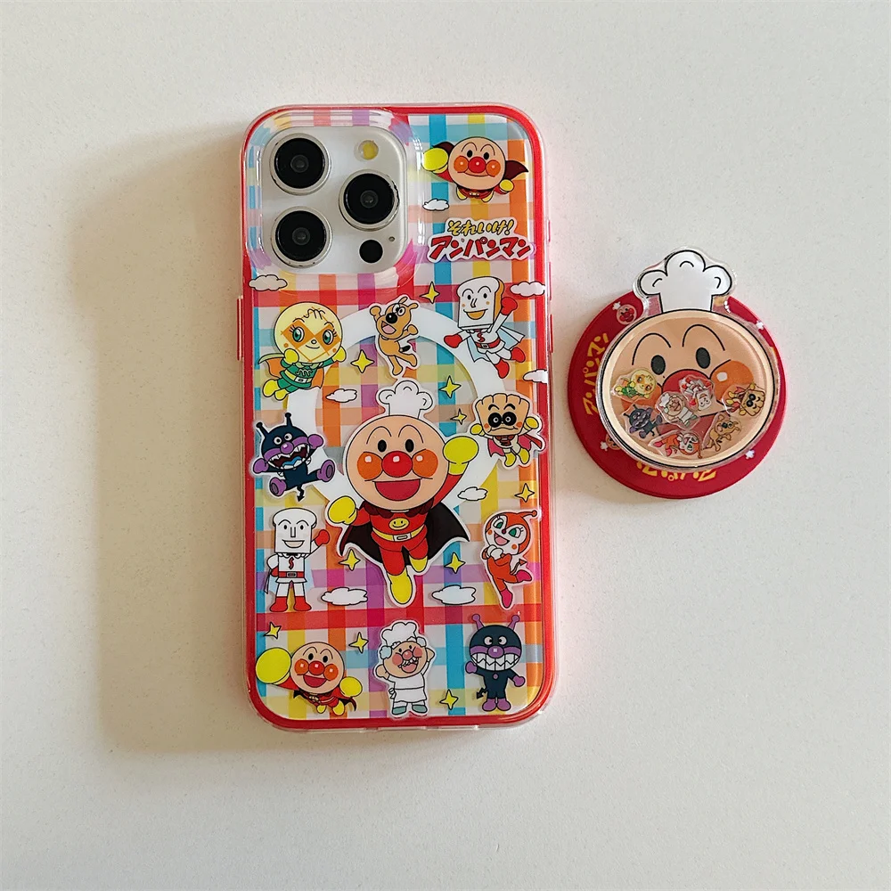 Etui na telefon z motywem anime, kreskówki, chleba i superbohatera, pasujące do iPhone 13, 14, 15, 16 Pro Max Fundas, z podstawką i amortyzującą ochroną. — zdjęcie produktu 6