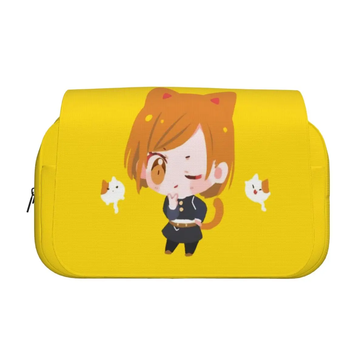 Double Clamshell Pen Case Jujutsus Kaisens Anime Pencil Pouch Pen Box for Student Bags School Supplies Zipper Stationery