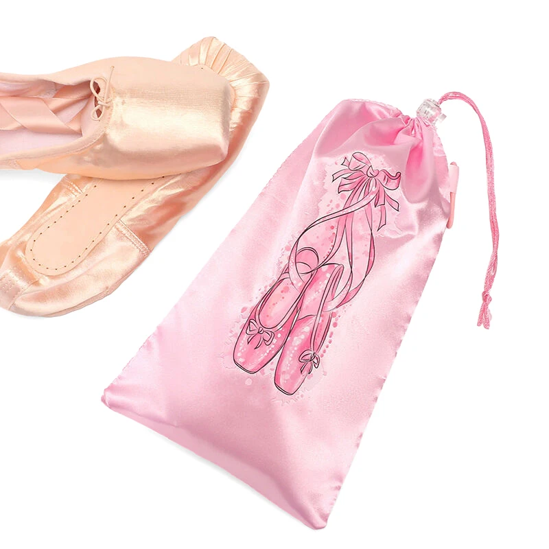 Portable Mesh Dance Bag Breathable Shoes Storage Pouch Girls Ballet Organizer Bags Shoe Pouches Bag Drawstring Dance Shoes Pouch