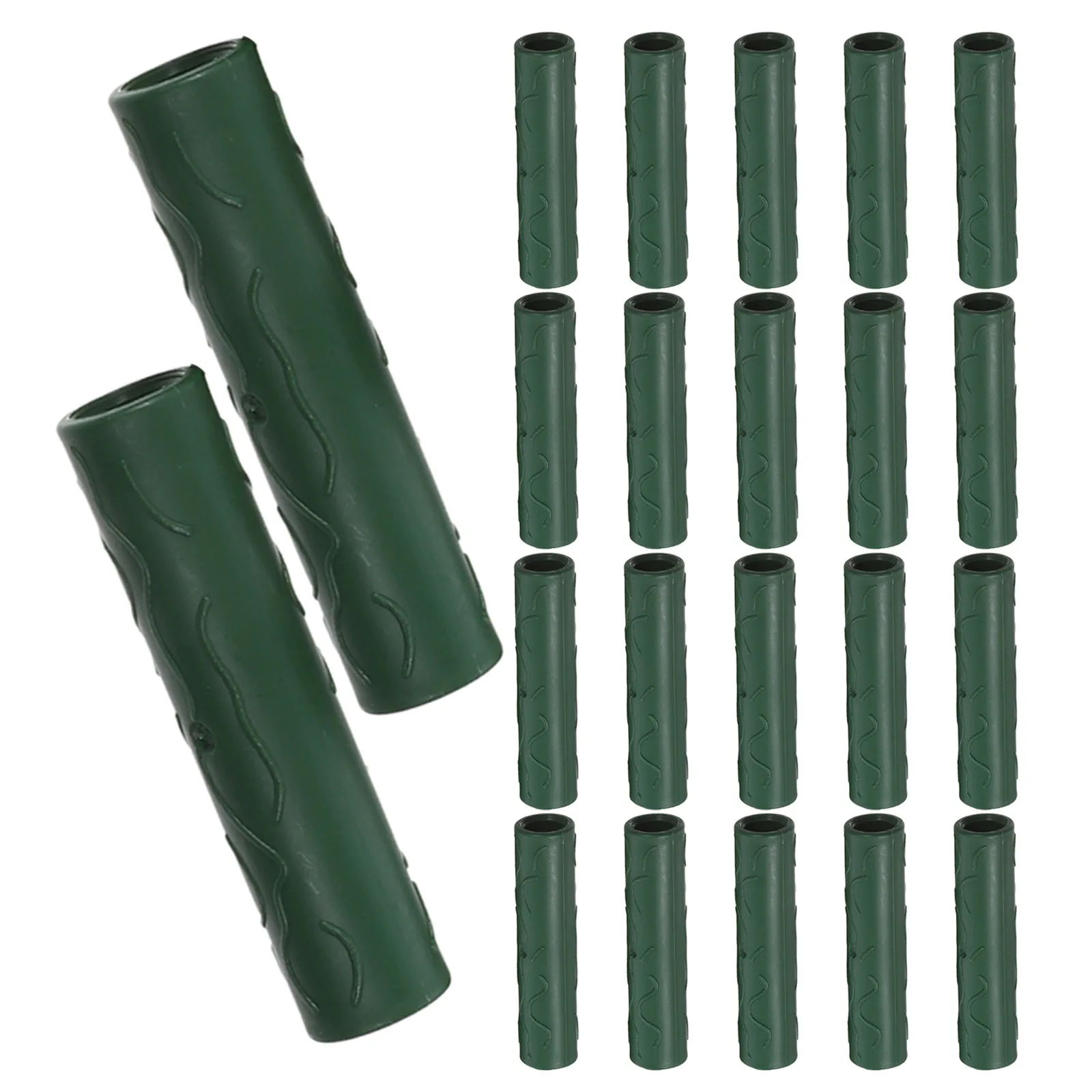 50Pcs Garden Stake Connectors Plastic Coated Steel Plant Trellis Connector Pipe Support for Climbing Plants Gardening Frame