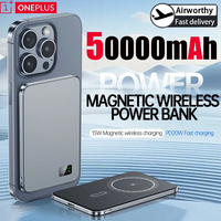 OnePlus 50000mAh Magnetic Wireless Power Bank Fast Charging Portable Battery Display For MagSafe For IPhone Samsung Xiaomi 2025