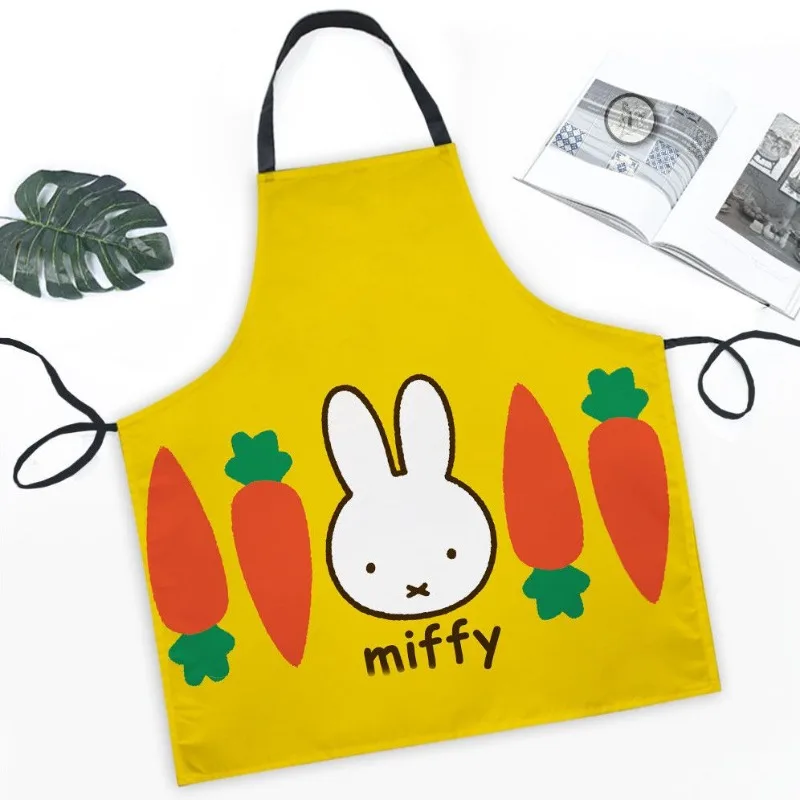 Cartoon Kawaii New Style Simple Waterproof Kitchen Adult Student Breathable Apron Cook Antifouling Work Clothes Good Looks Miffy