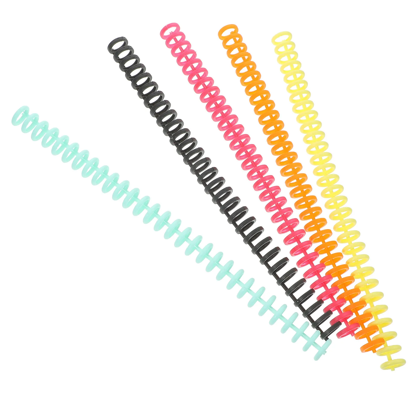 11Pcs Plastic Binding Coils Spiral Notebook Spines for Customizable Loose Segmented Binder Rings Creative Stationery