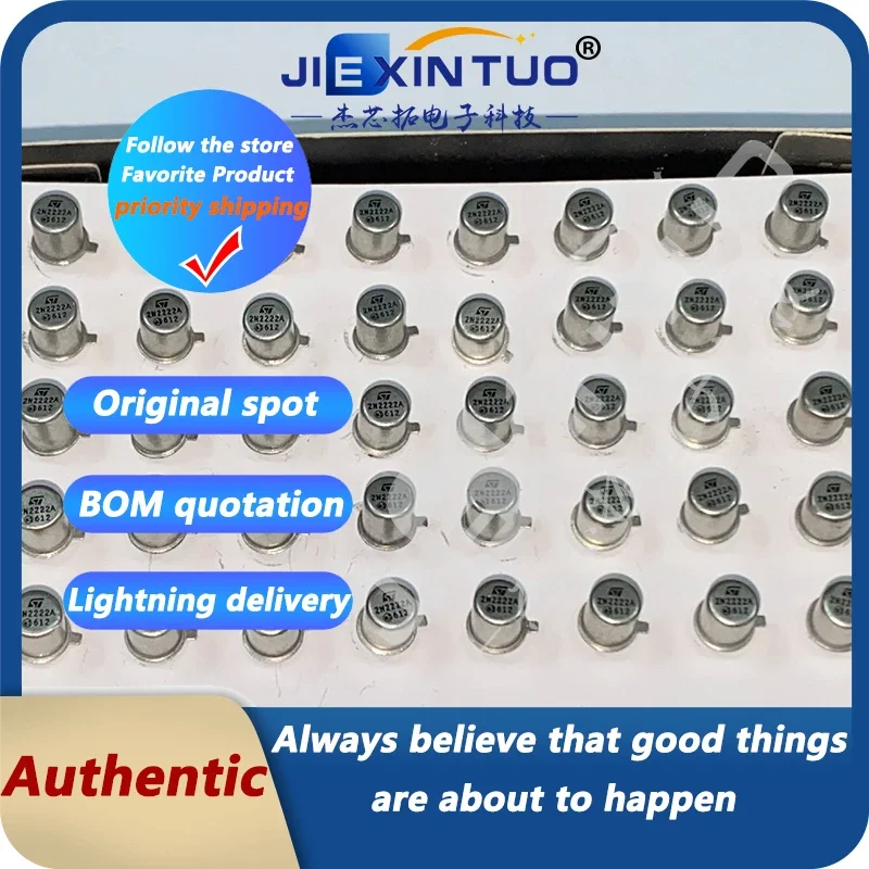 2N2222A TRANS NPN 40V 0.6A TO18 Bipolar (BJT) Transistor NPN 40 V 600 mA 300MHz 500 mW Through Hole