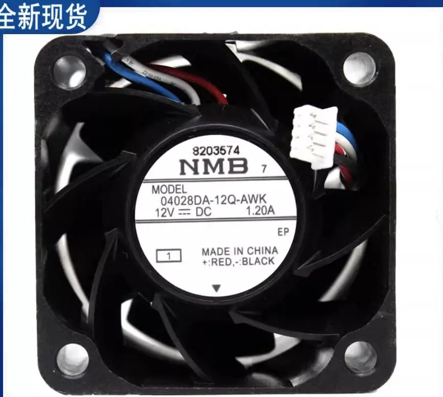 

NMB 04028DA-12Q-AWK DC 12V 1.20A 40x40x28mm 4-Wire Server Cooling Fan