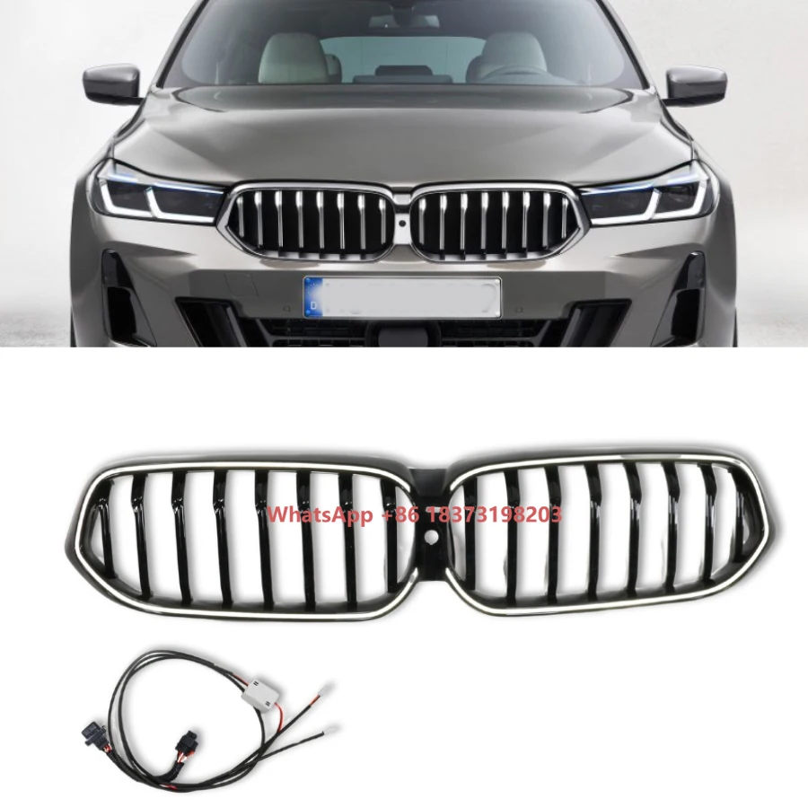 

Комплект кузова решітки TIYPEOR Racing для GT G32 LCI серии 6 годов 2021-2024 годов, двойная передняя центральная решетка, светодиодный светильник