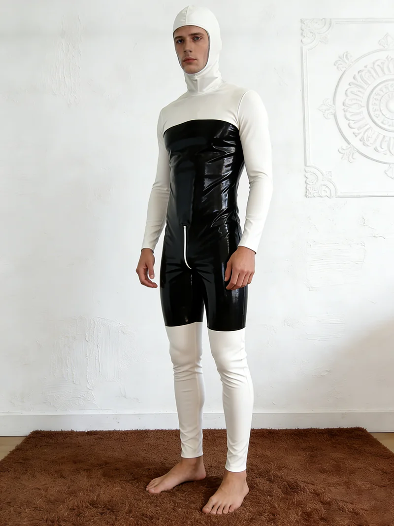 

Новый латексный резиновый комбинезон (костюм) для Хэллоуина, модная униформа, маска для косплея и вечеринок