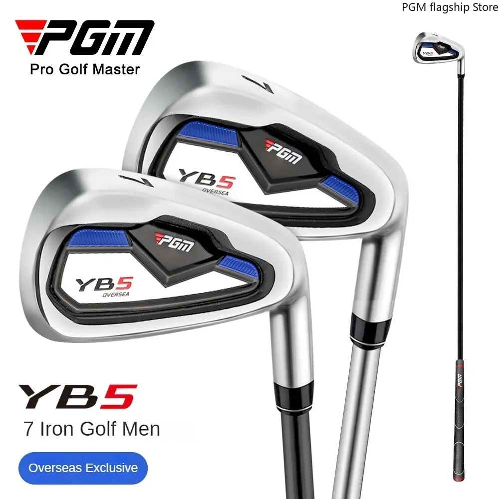 PGM Golf Club 7-Iron Carbon Steel Shaft Low Center of Gravity High Fault Tolerant Men Right-Hand Beginner Practice Supply TIG073