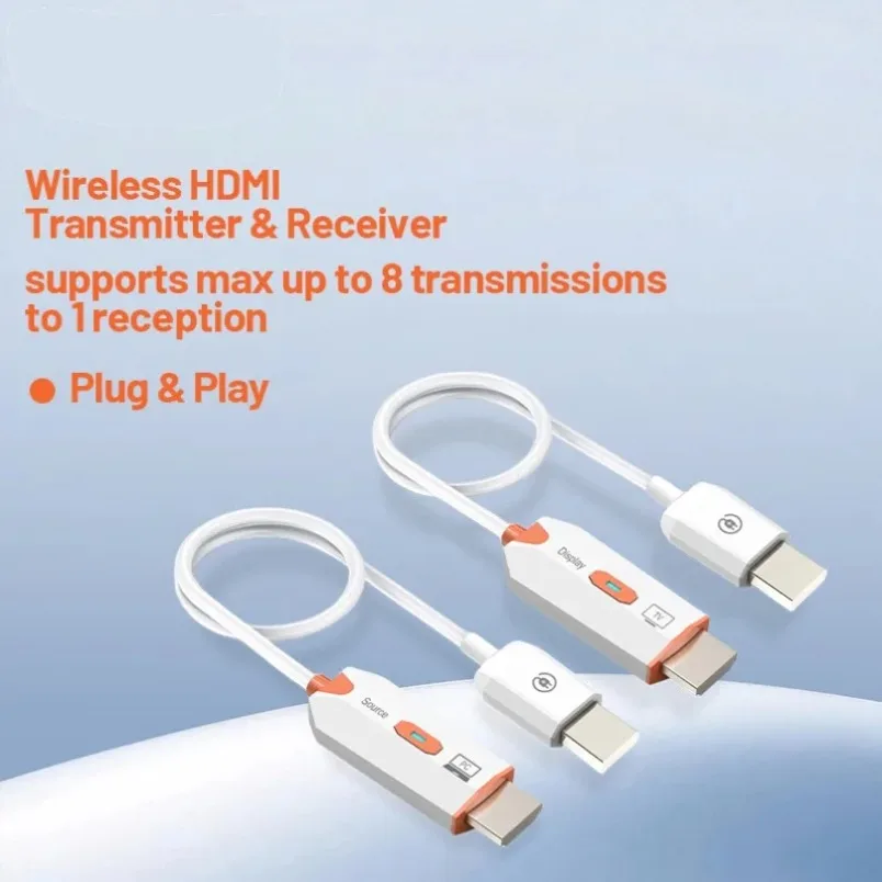 1080P@60Hz 5.8GHz Wireless HDMI-Compatible Transmitter and Receiver 98FT Extender Plug and Play for Conference Home TV Gaming