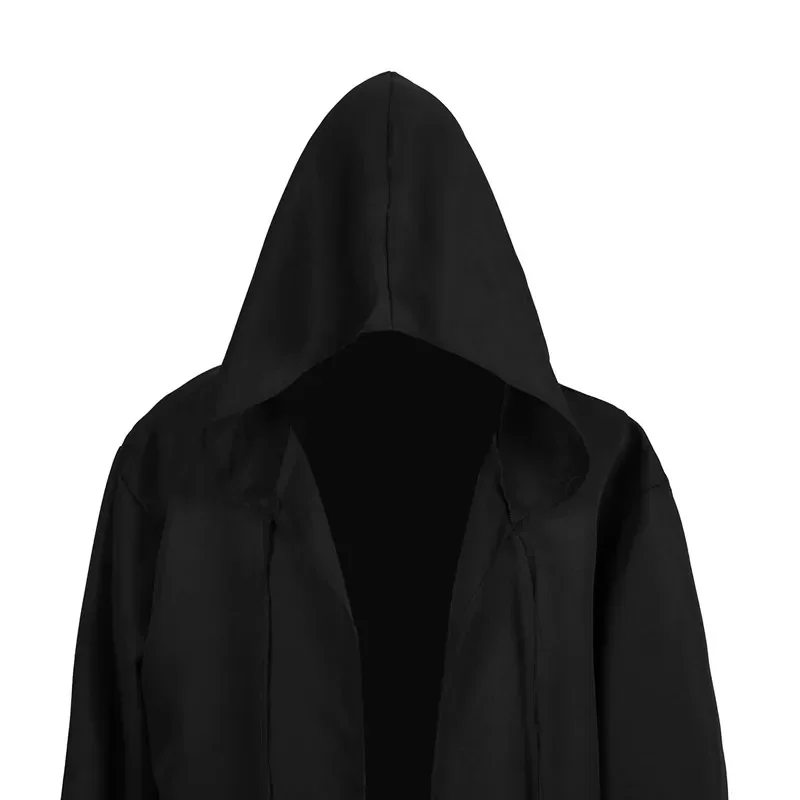 Sorcière chemise longue à capuche Robe noire Halloween cape Cosplay Costumes adultes et enfants effrayant fantôme jouer cape Robe 0 $ k