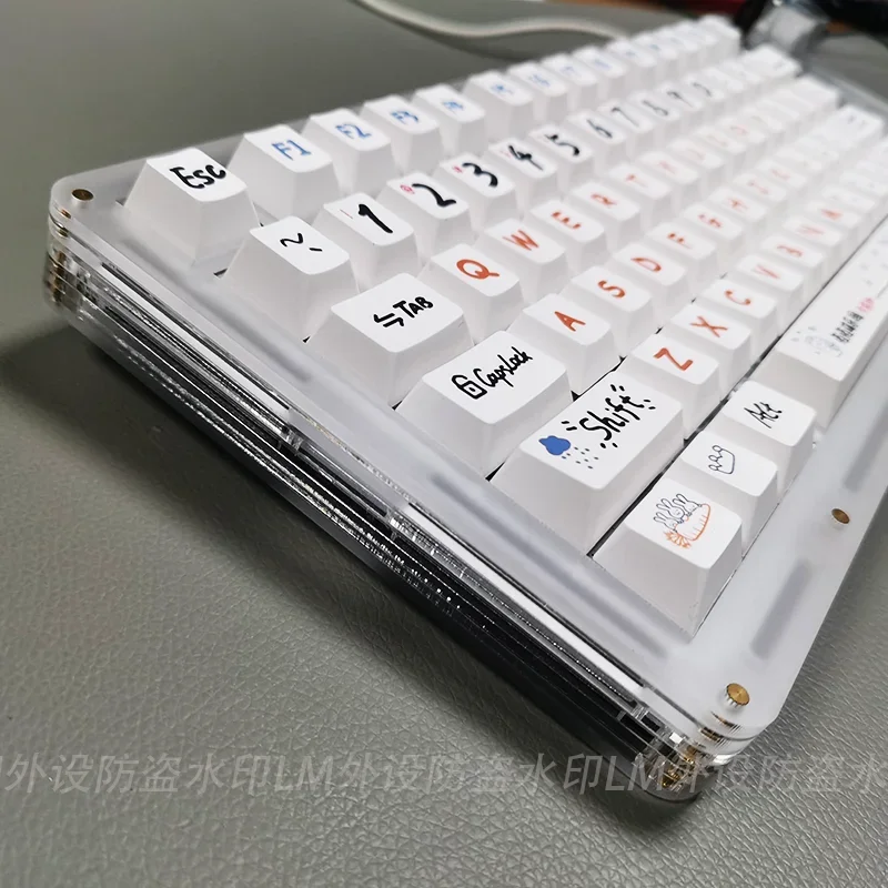 

Mengyuan hand-painted wind keycap cute original highly mechanical keyboard PBT material DIY customization