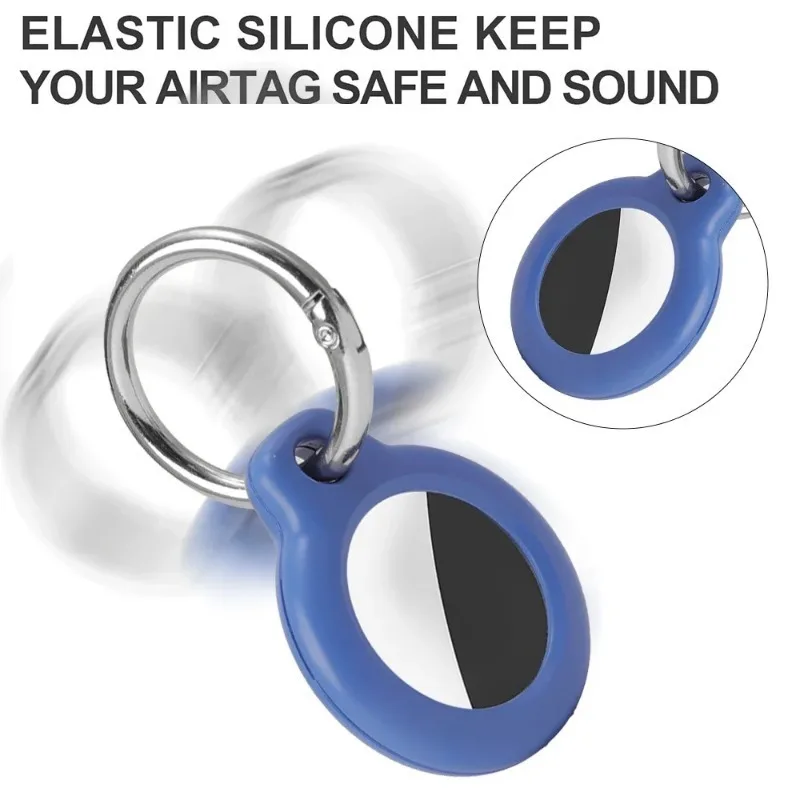 Cover For Apple Airtag Case With Keychain Hard PC Anti-scratch Sleeve Anti-lost Protective Cover For Pets Luggage Wallet Bag