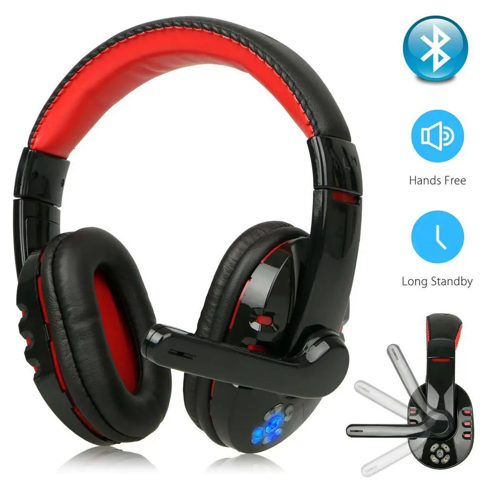 Wireless Bluetooth Game Study Headset for Xbox PC PS4 Ps5 with Mic LED Volume Control Gaming Earphones Headphones Hotsale 2023