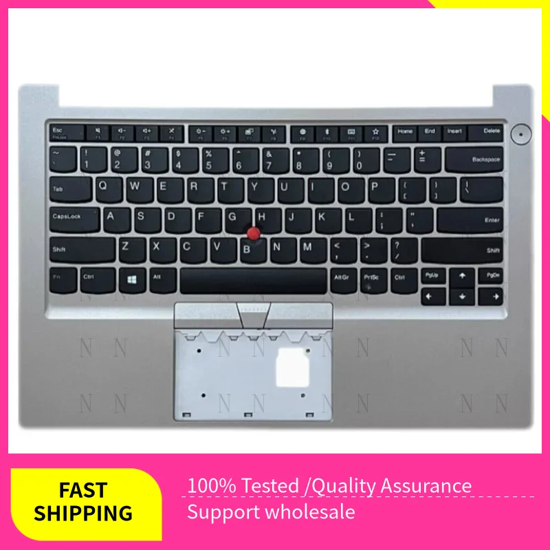 

Y New For Lenovo Thinkpad E14 Gen 2 Gen3 Gen4 Palmrest Keyboard No/Backlit Silver