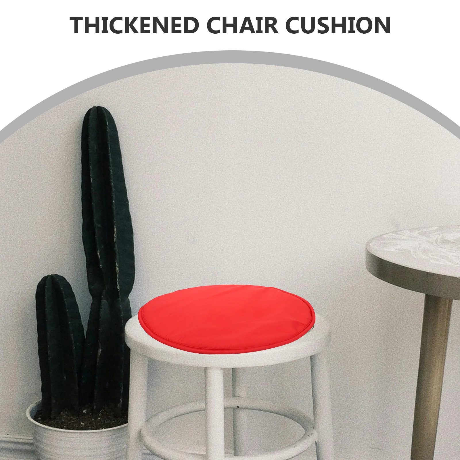 

1Pcs Premium Sponge Seat Cushion Round 38Cm Thick Chair Pad for Dining Room Office Desk Stool Indoor Outdoor Red