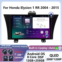 Android Auto For Honda Elysion 1 RR 2004 - 2015 Android 14 4G WIFI Car Radio Multimedia Video Player Navigation Stereo GPS IPS