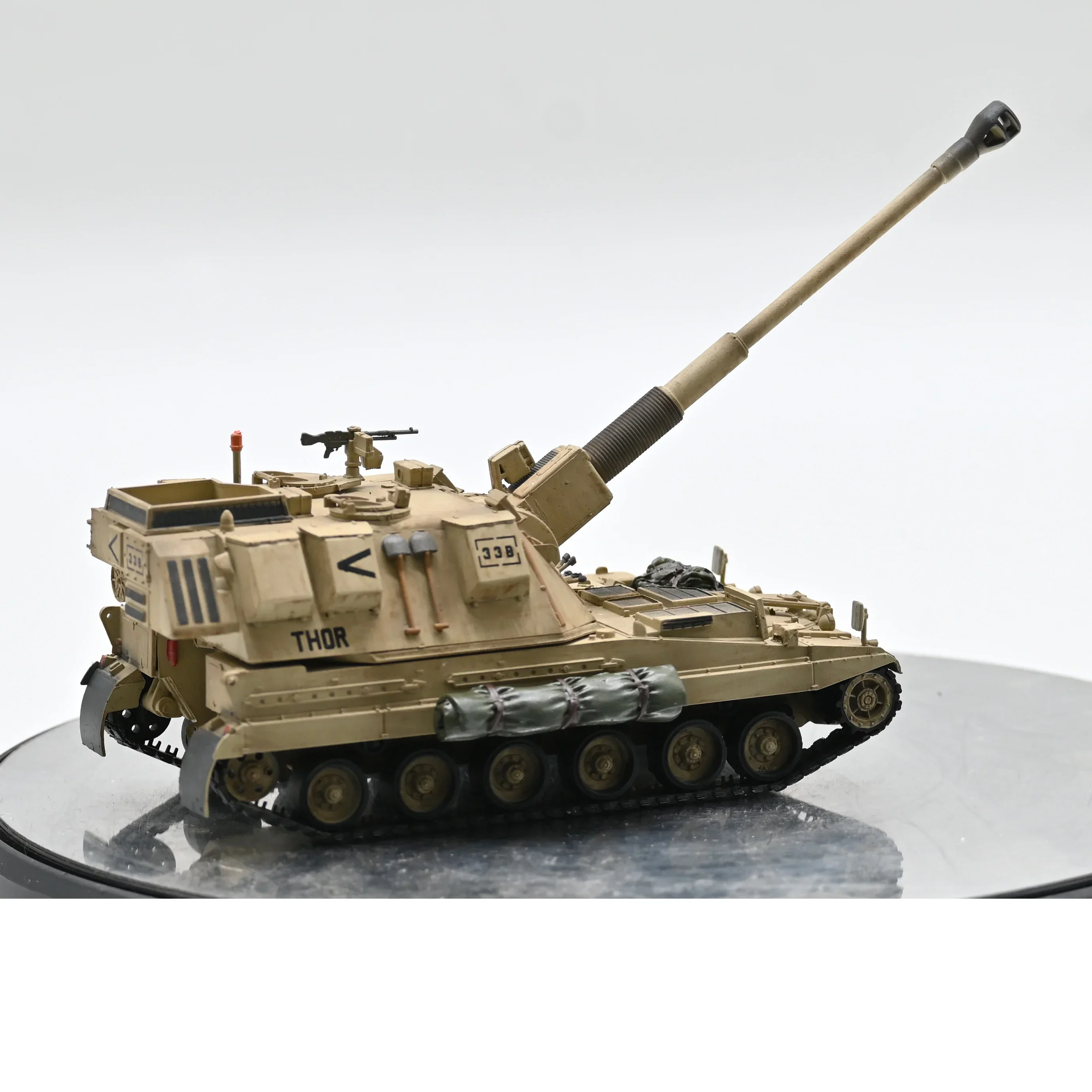 2024 1/72 Scale Collectible: British AS90 155mm SelfPropelled Howitzer Military Combat Tracked Tank Model, Finished & Ready