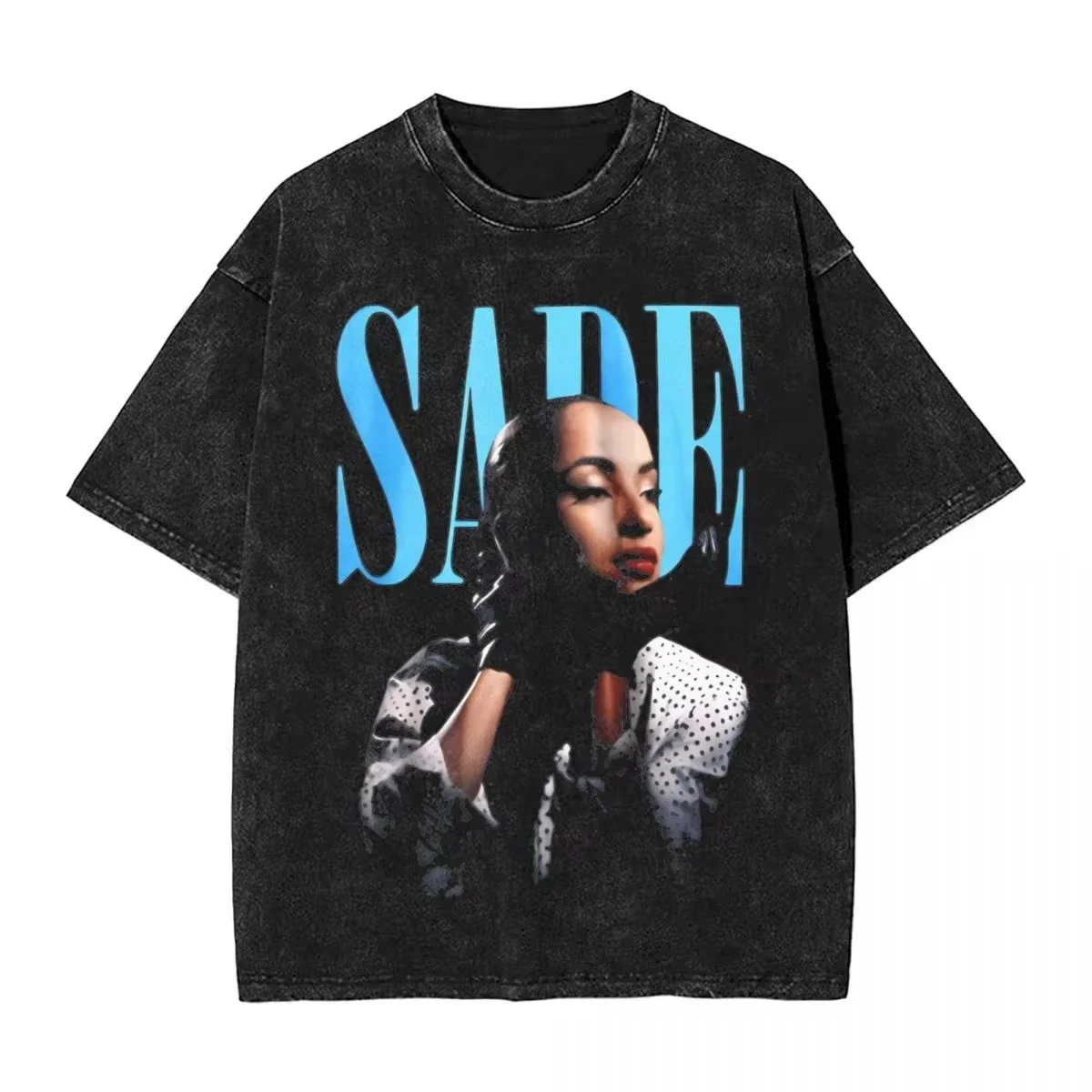 SADE Y2K خمر Harajuku الشارع الشهير غسلها تي شيرت كول القوطي عادية الهيب هوب الشارع الشهير الصيف بلايز الرجال النساء O طوق تيز