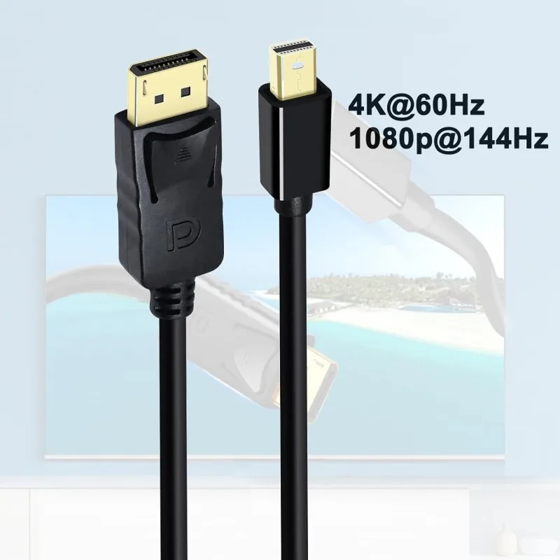 1080P 144Hz 4K 60Hz Mini DP Display Port Cable a DP Video Cable convertidor de datos