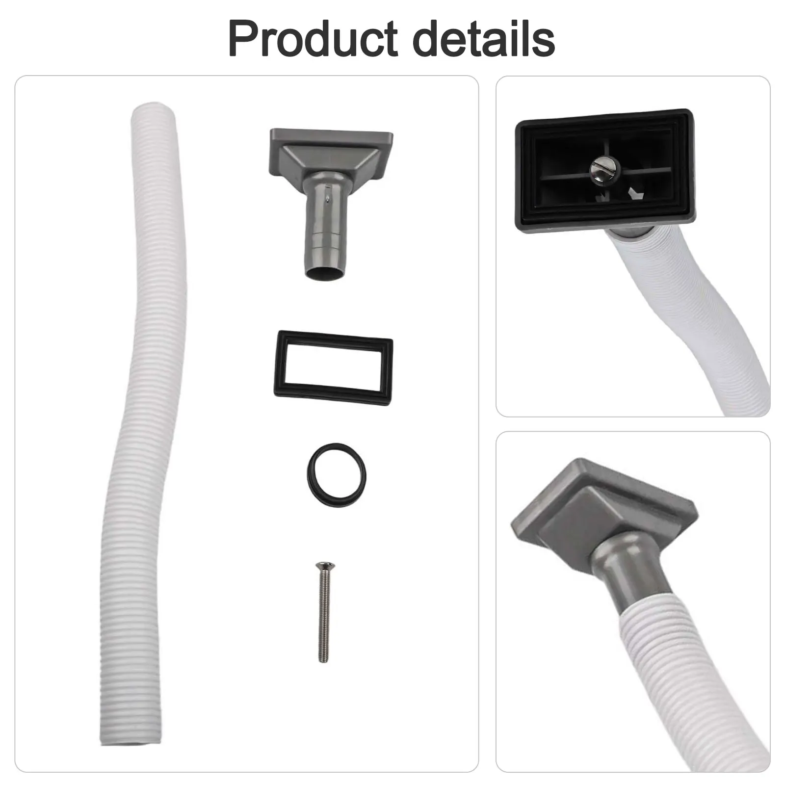 Kitchen Sink Overflow Pipe Rectangle Overflow Pipe Head Washing Basin Connecting Pipe Drain Hose Kitchen Sink Accessory