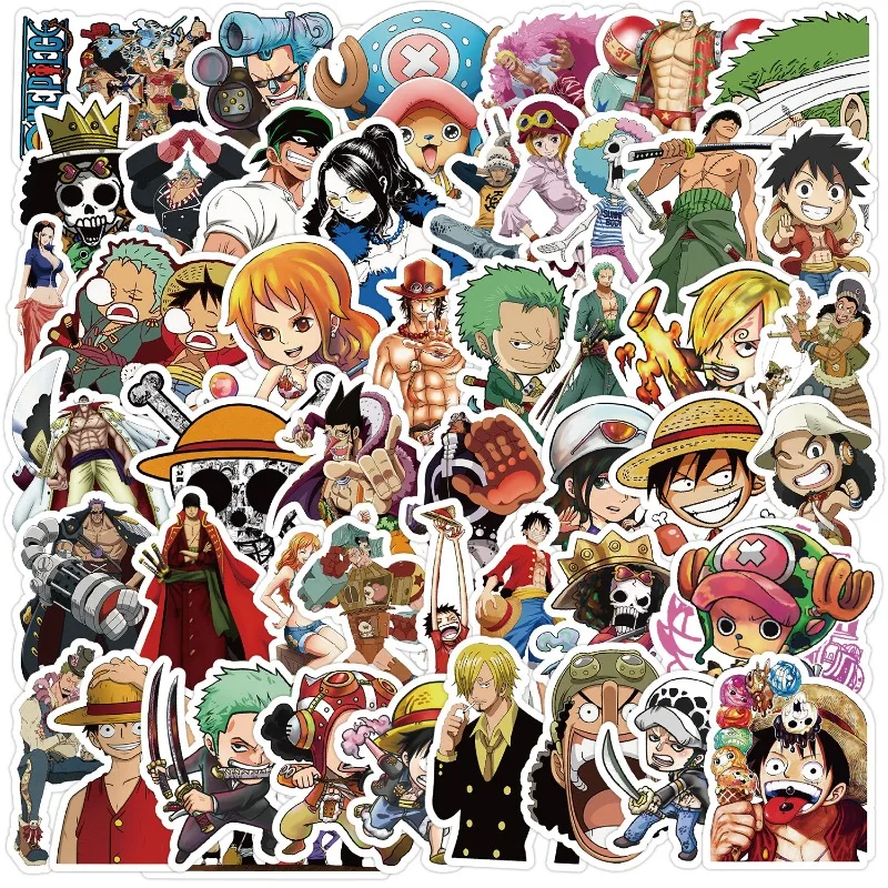 

50pcs One Piece Anime Luffy Graffiti Stickers Waterproof Vinyl Decals for DIY Decor
