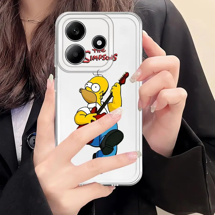 Case for Xiaomi Redmi Note 14 Pro Plus 12 11 Note 13 13C 11S A4 9 10 14C 12S 10S Soft Phone Cover The Simpsons Cartoon Homer view 2