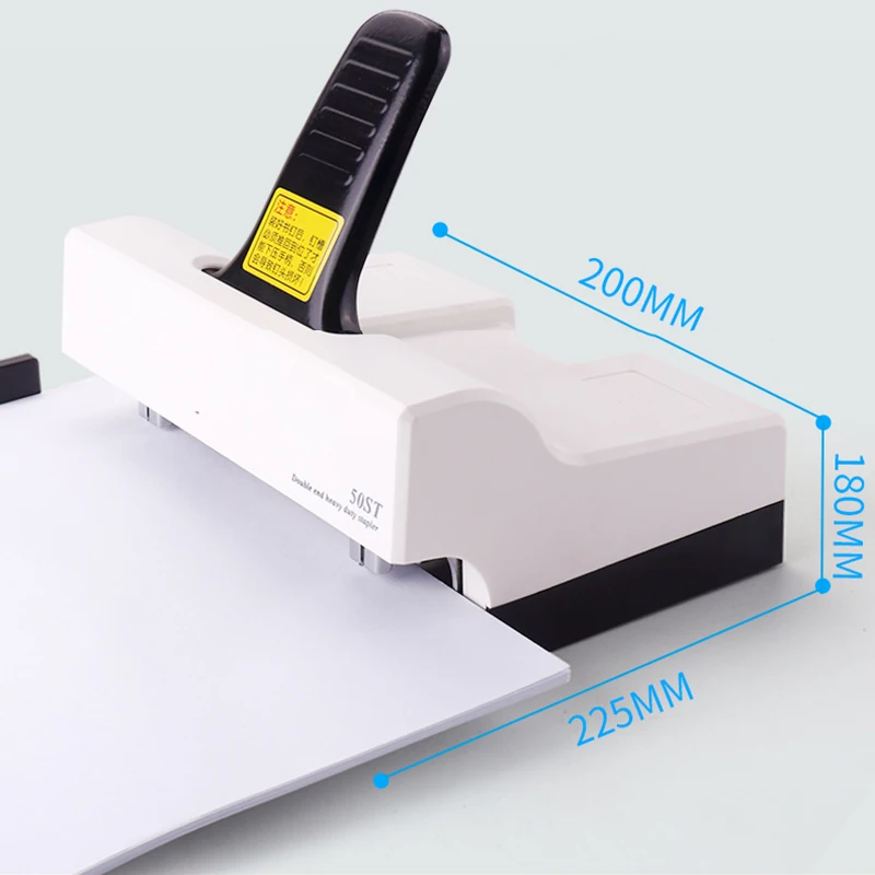 Double Head Universal Binding Machine Suitable For 24/6 23/8 Needles NEW 50ST Double Row Heavy Duty Stapler 50 Pages Of Paper