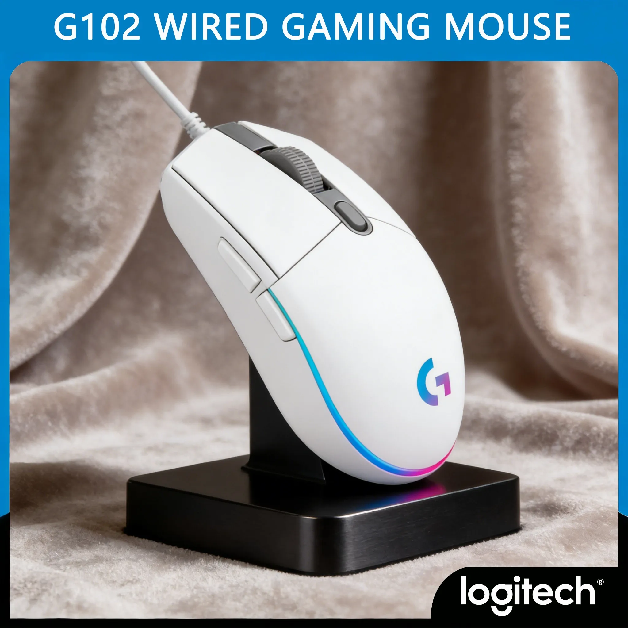 

8000 DPI Accurate Logitech G102 Mouse for Seamless Office Operation