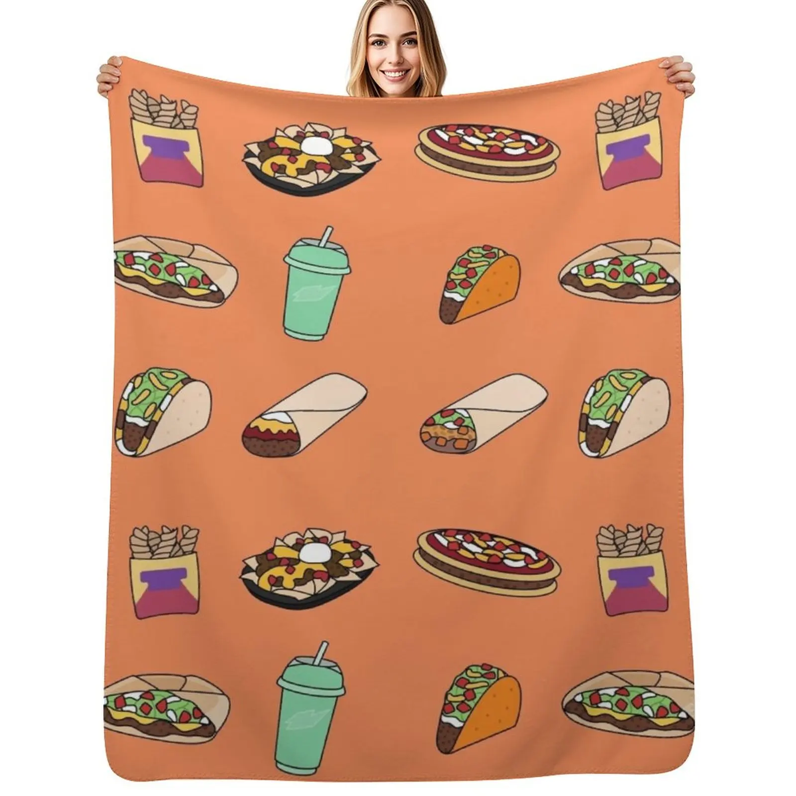 

Taco Bell Throw Blanket Cozy Warm Blanket for Bed Room Decor