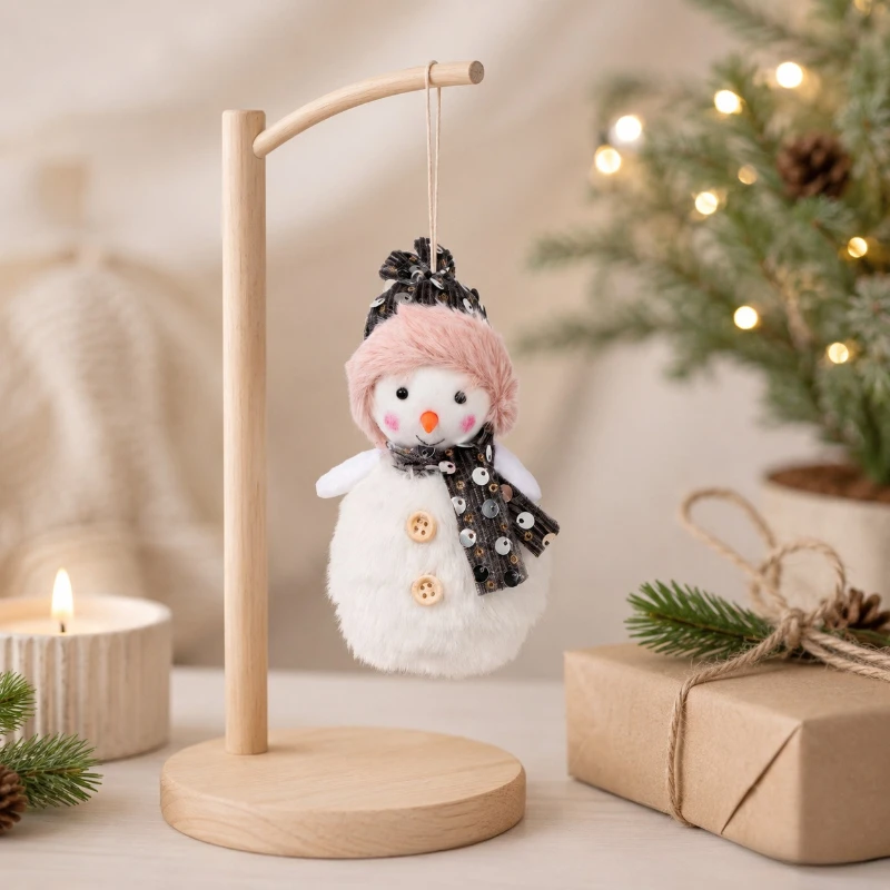 New Christmas Snowman & Santa Standing Plush – Faceless Doll Reindeer Decor Ornament Set