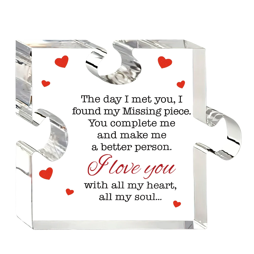 Acryl-Puzzleteil 'Ich Liebe Dich' Schild - Romantische Liebesgeschenke für Ihn und Sie, Einzigartige Geburtstagsdekoration