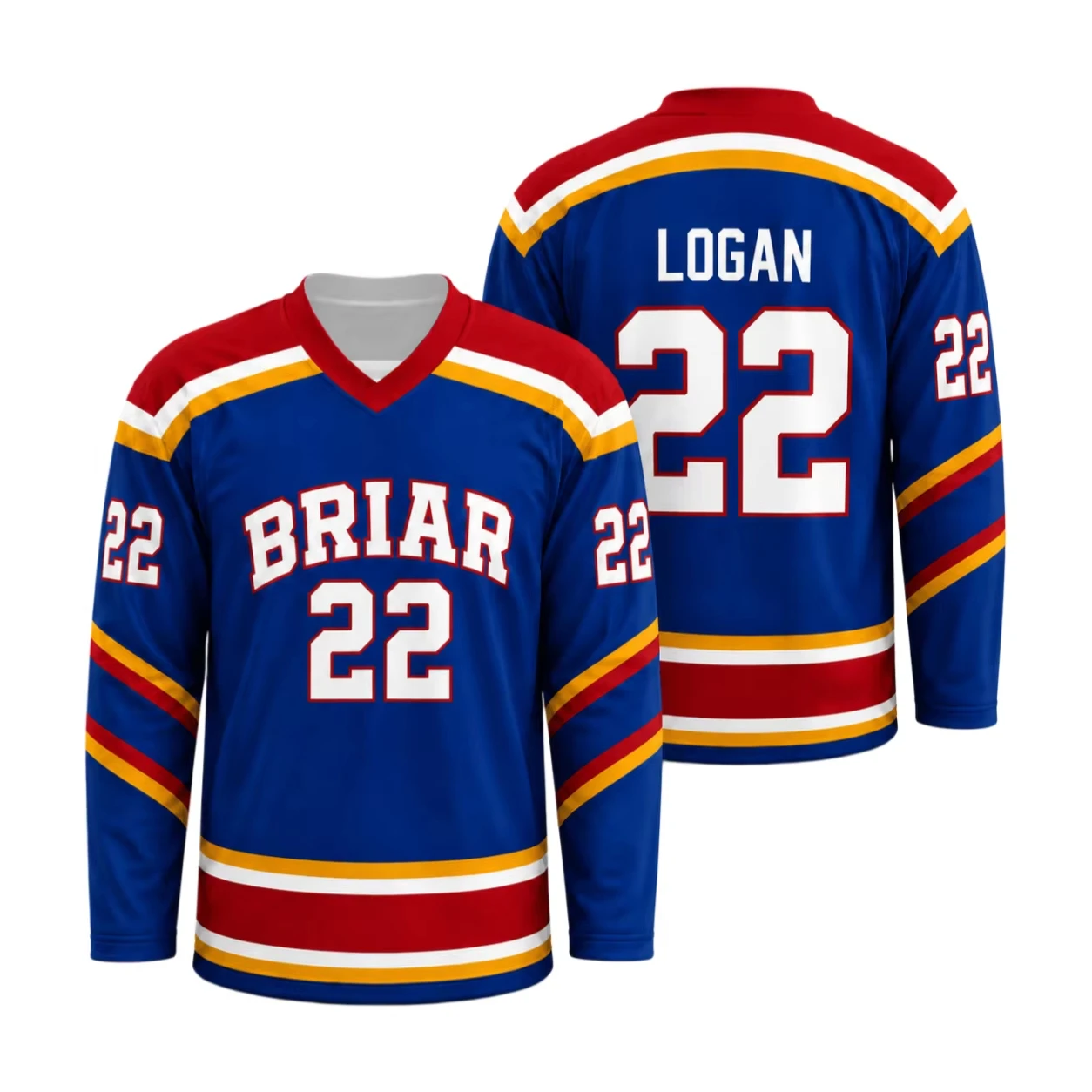 2026 Neues Briar University Hockey-Trikot Cosplay Langarm V-Ausschnitt T-Shirt Graham 44 Off Campus Sport-Oberteil für Herren und Damen – Detail 7