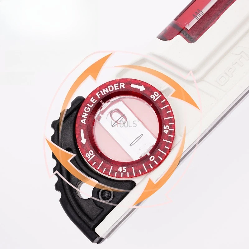 Professional Spirit Level Magnetic Cast Aluminum Level High Precision Solid Anti-fall 360° Rotary Level Furniture Installation