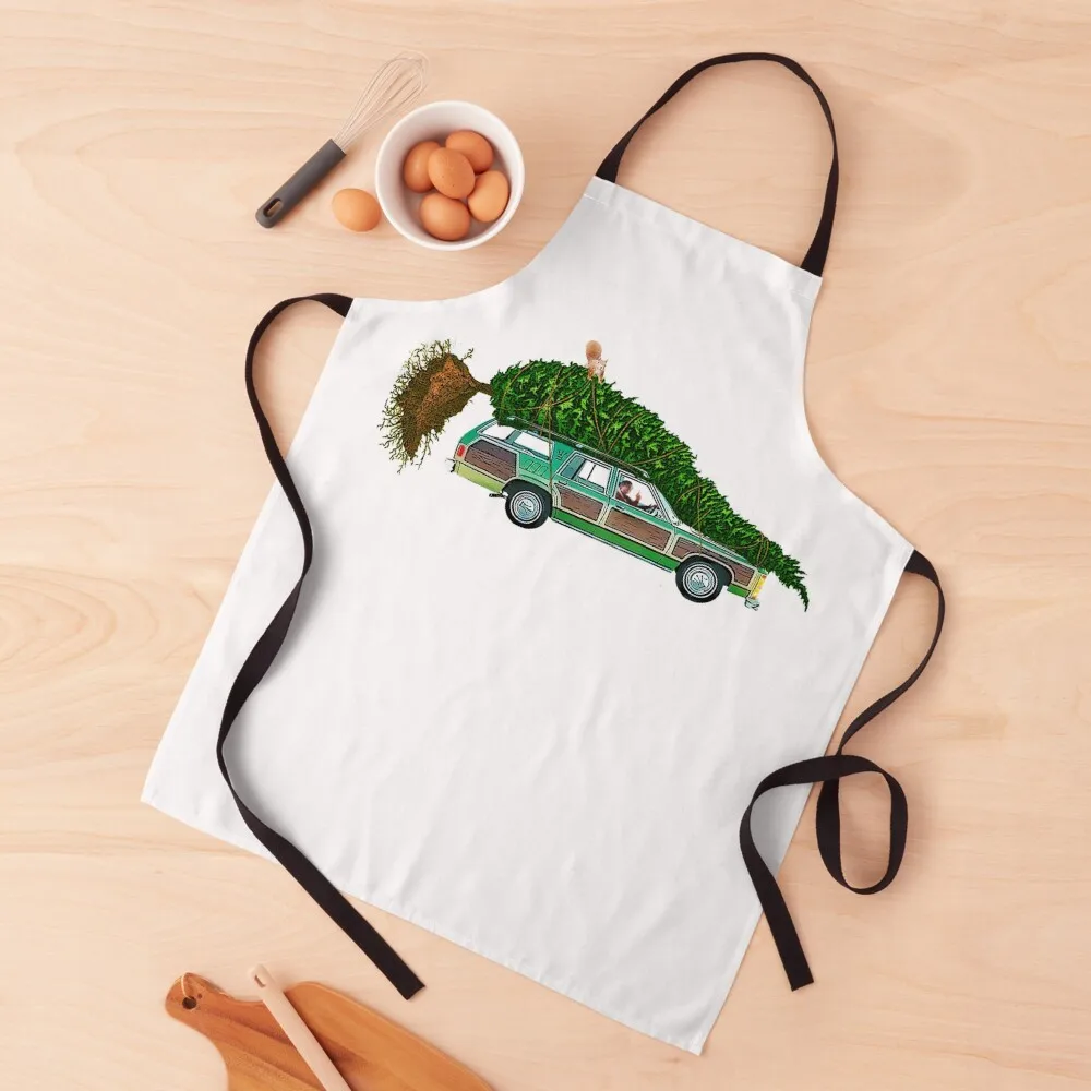 Griswold Christmas Station Wagon Apron Chef Uniform men's barbecue Restaurant Apron
