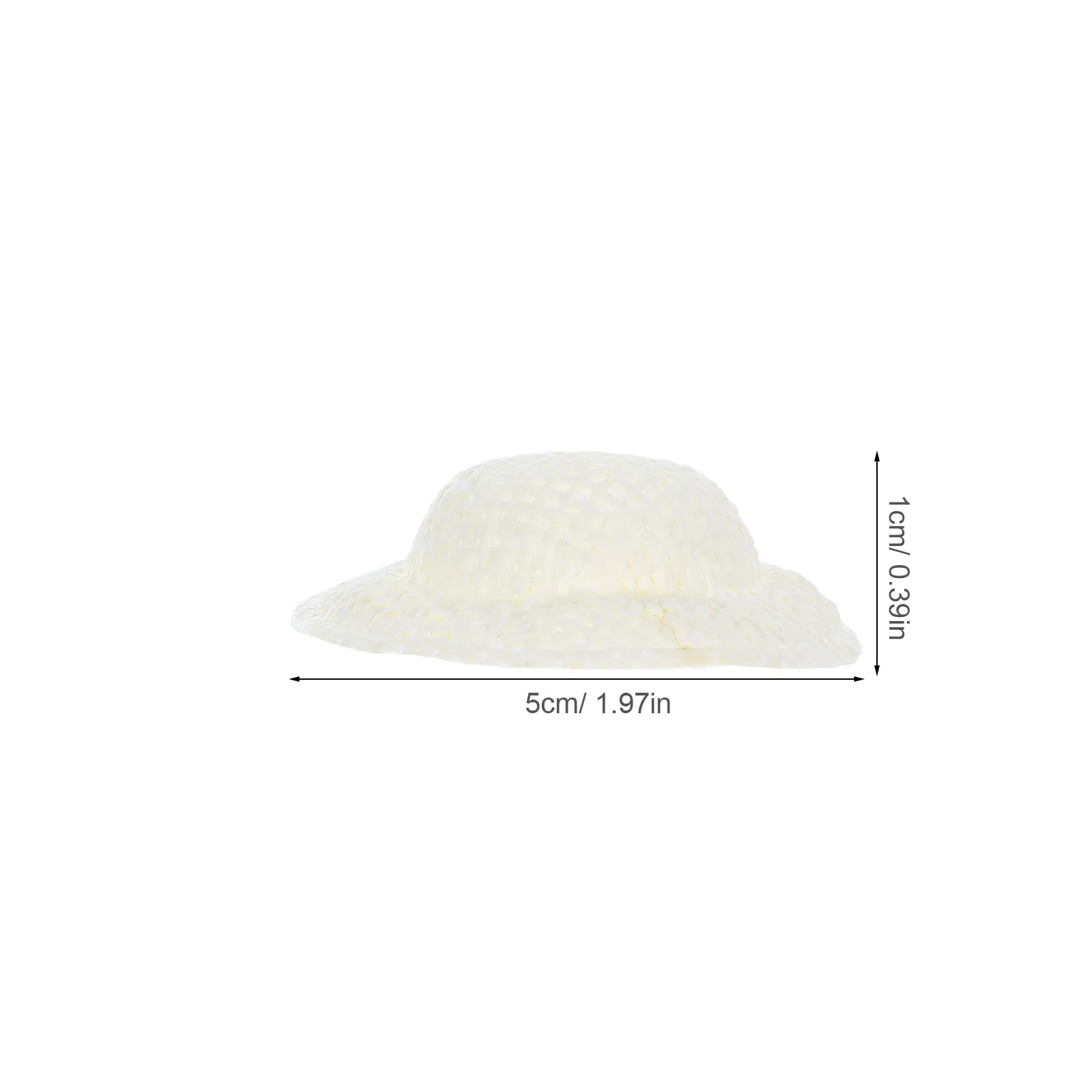 12 piezas de sombreros pequeños en miniatura decorados para manualidades, accesorios para fotos en color beige