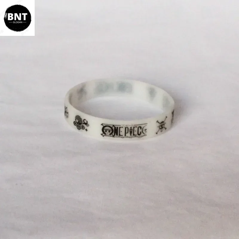 One Piece Fluorescent Bracelet Cartoon environmental protection Anime Figure Toy Bracelet Decoration Cute Children Birthday Gift