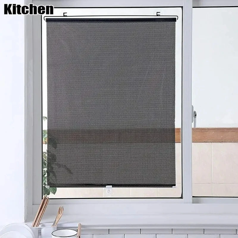 Bedroom Suction Cup Roller Blinds Sunshade Car Kitchen Sun-shading Nail-free Blackout Blind Window Shades Home Office Decoration