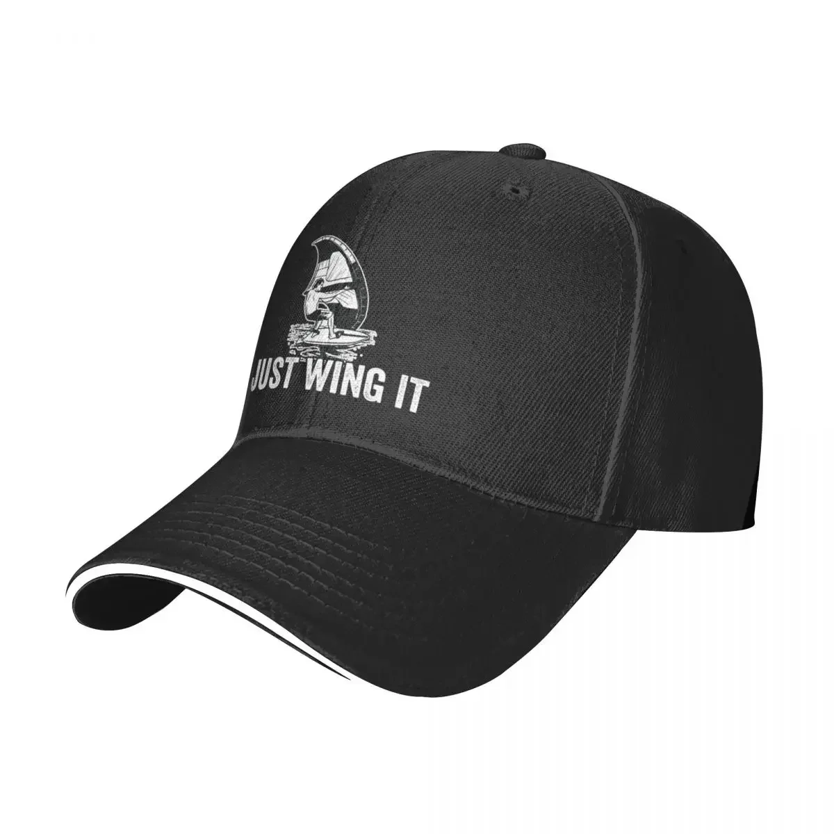 just wing it funny wing foil design great gift for wing surfer - foiling lovers Baseball Cap