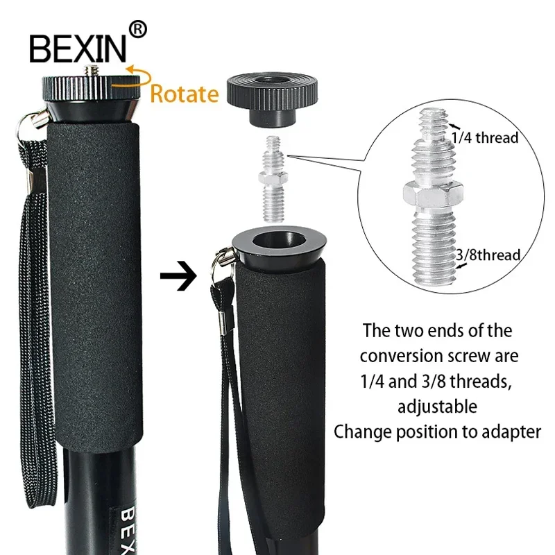 BEXIN Travel Portable Flexible Lightweight Mini Pocket Dslr Camera Mount stand holder Monopod For canon Nikon Sony Camera phone