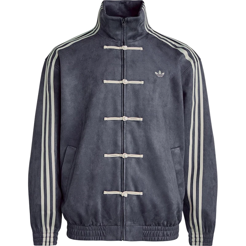 Adidas genuine clover men's and women's loose new Chinese casual jacket KR0295 image 5