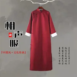 Cross Talk Hanfu Traditional Chinese Tang Suit Men Kung Fu Tai Chi Robe Costume Cross Talk Gown Cheongsam Weddin Dress