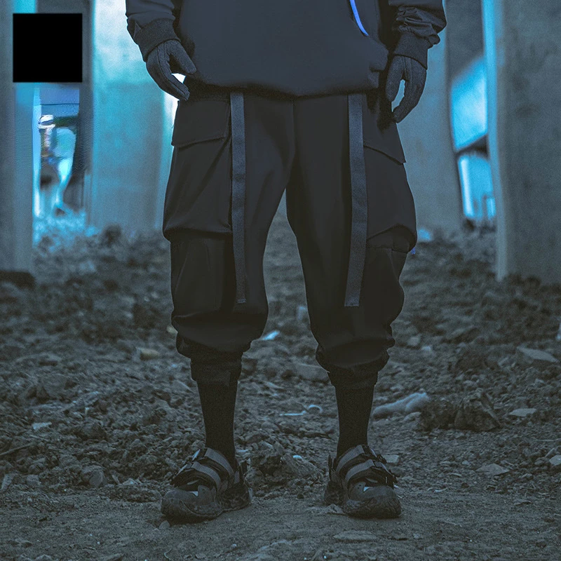 

New Ultrawide Drawcord Convertable Cargo Pants Drop Crotch Water Repellent Techwear Ninjawear Japanese Style